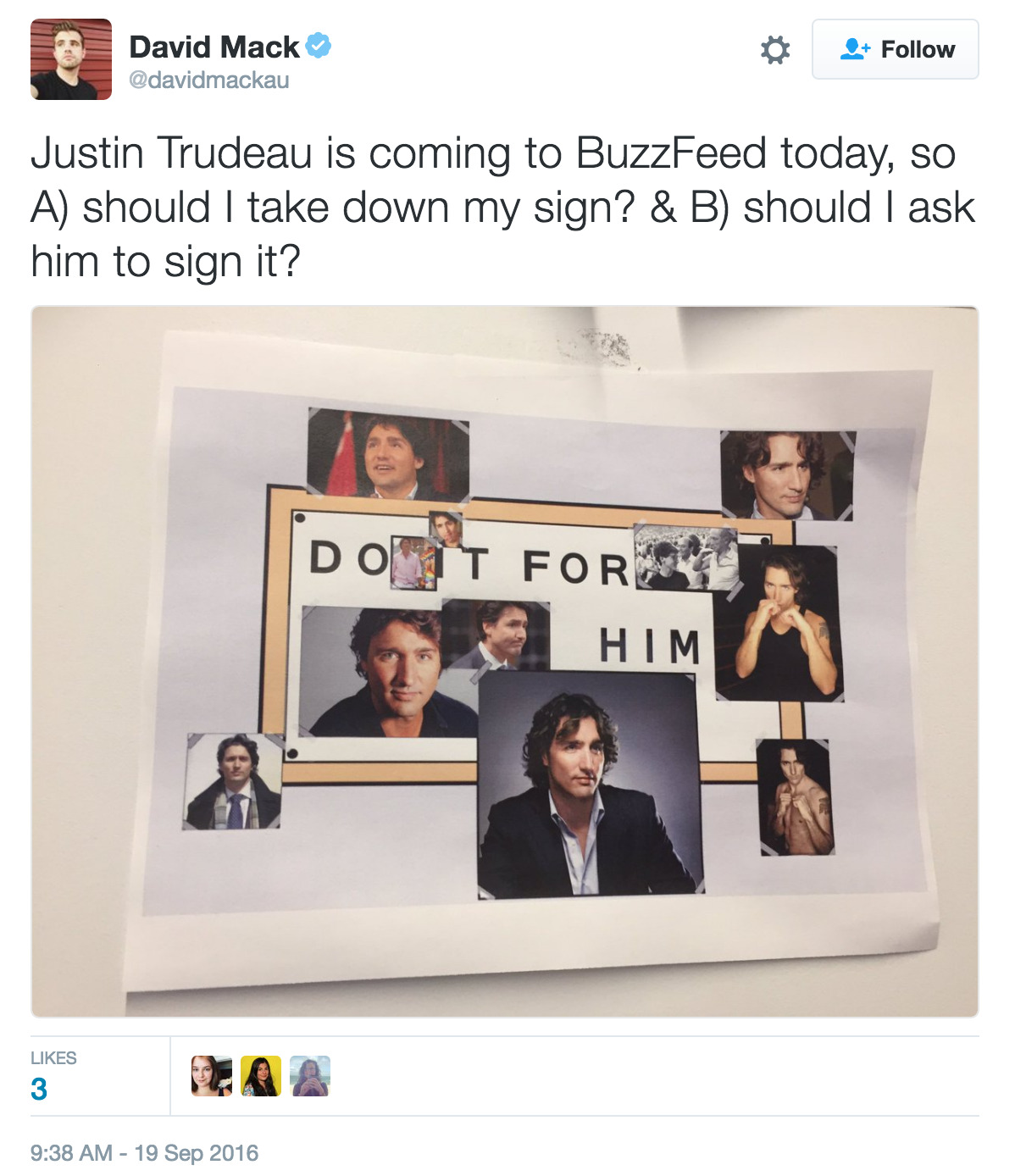 buzzfeed:  Clearly David should go with option B. 