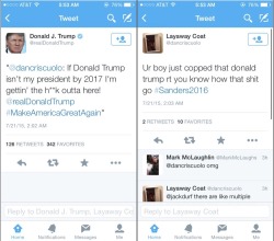 lasagnababy:  donald trump didn’t see the sarcasm in these “supportive” tweets and it’s so embarrassing