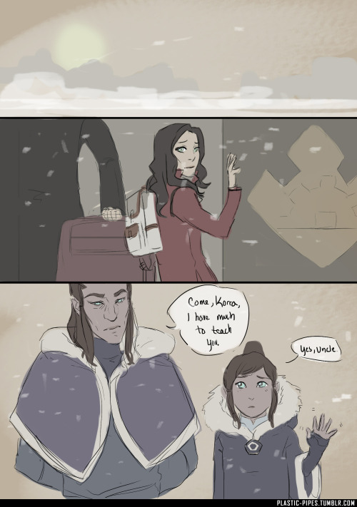 plastic-pipes:  Princess Au(2/?): Hiroshi moves his family to the south for several years to expand his company–while there, Asami becomes best friends with Korra, princess of the Souther Water Tribe. 