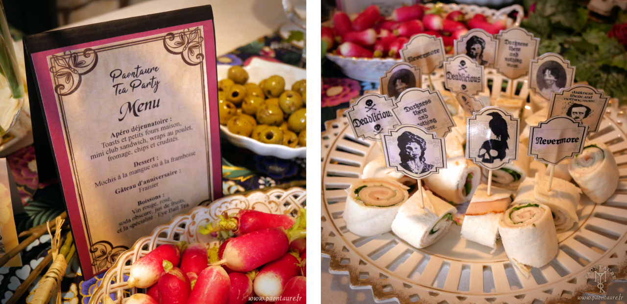 Photo d'un buffet de fête gothique baroque et coloré