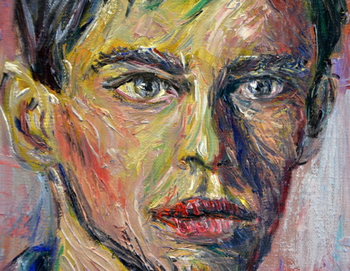 stevendag:  small portrait number 40 oil painting on canvas18 x 24 cmby Steven Dagwww.stevendag.com