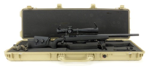 . FN Special Police Rifle .308 Win caliber rifle. FN sniper rifle with adjustable cheek comb, IOR 3-