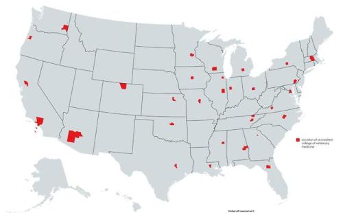 mapsontheweb:There are a lot fewer veterinary colleges in the United States than you’d think. 