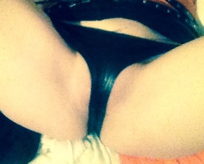mizelittlemuse:  These sexy knickers cover my clit just right, they make my ass edible,
