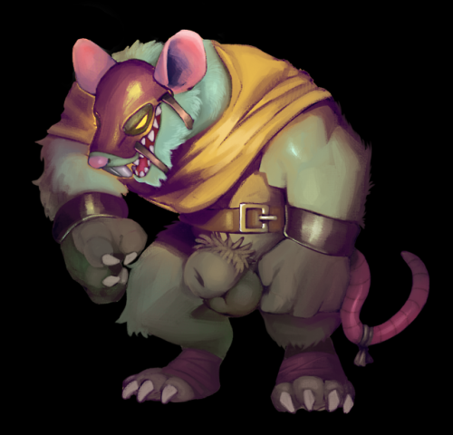 daftpatriot:A wererat fighter I came up with a while ago.