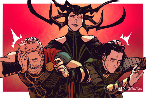 questionartbox:Think fast.Hela is a lot of fun. Maybe not for Thor and Loki, but that’s beside the p