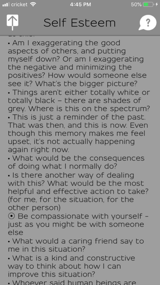 Mental Health App Recommendation: Whats Up?