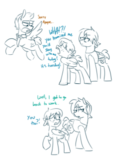 Red-X-Bacon: Rough Day I Wanted To Doodle How Apogee And Trash First Really Met Or