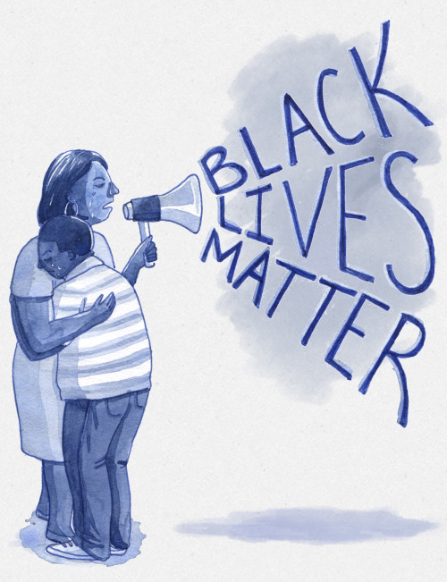 mollywalshillustration:My heart aches for the families of the most recent victims of police murder. 