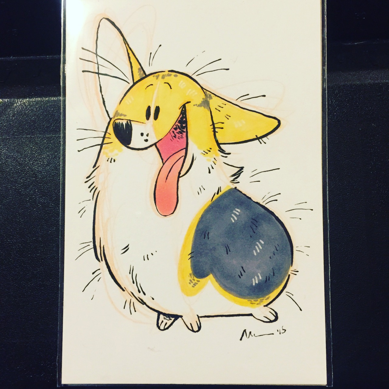 yowulf:  Doodle of my corgi, Gravity! 