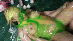 messy-angels:  Slimed and scewed! Messy Angel 