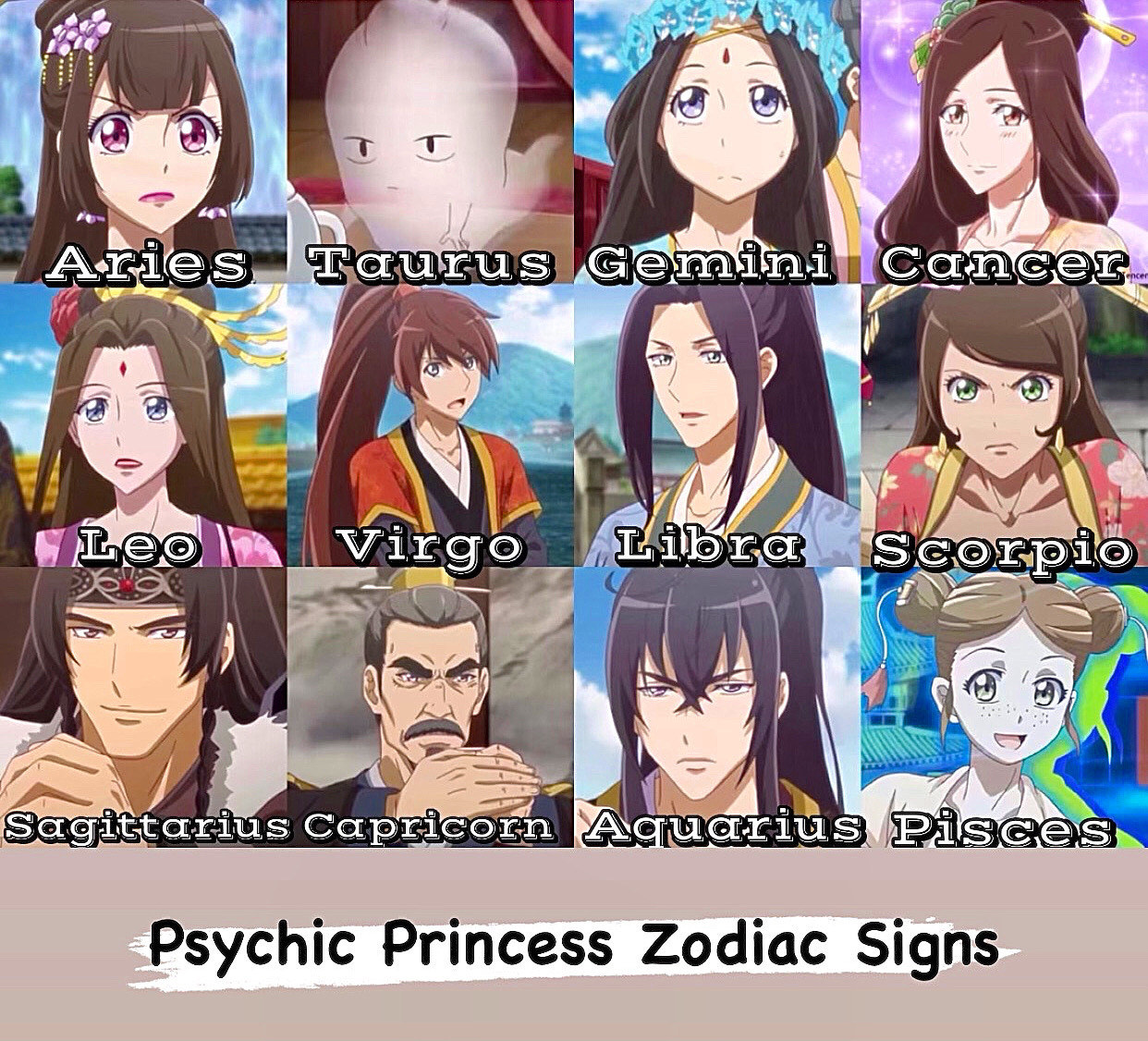 Psychic Princess Zodiac Signs 🔥 – @gogoani on Tumblr