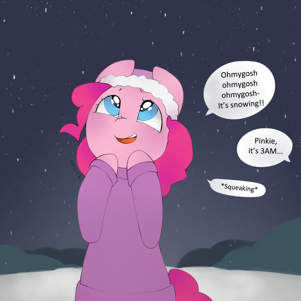Happy Hearth&rsquo;s Warming, everyone! Have an adorable Pinkie Pie dragging
