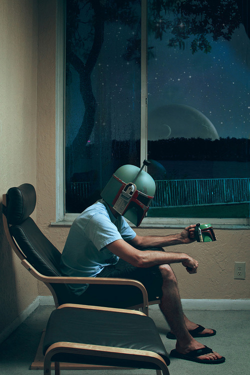 plasmatics-life:  Boba Fett, coffee break ~ By Andrew Litsch