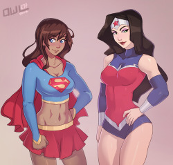 owlerart:  Super-Korra and Wonder-Asami to