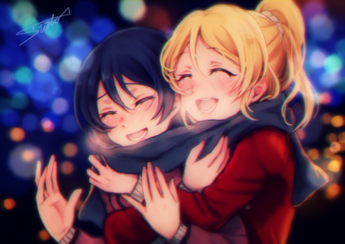 ✧･ﾟ: *✧ Hug from Behind ✧ *:･ﾟ✧♡ Characters ♡ : Umi Sonoda ♥ Eli Ayase♢ Anime ♢ : Love Live! School 