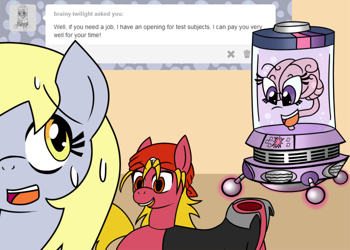 outofworkderpy:  Brainy: (Sigh) I lose so many good test subjects… Dynamo: Nah!