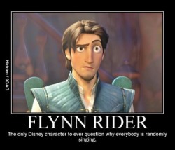 9gag:  Flynn Rider is the cleverest Disney character. 