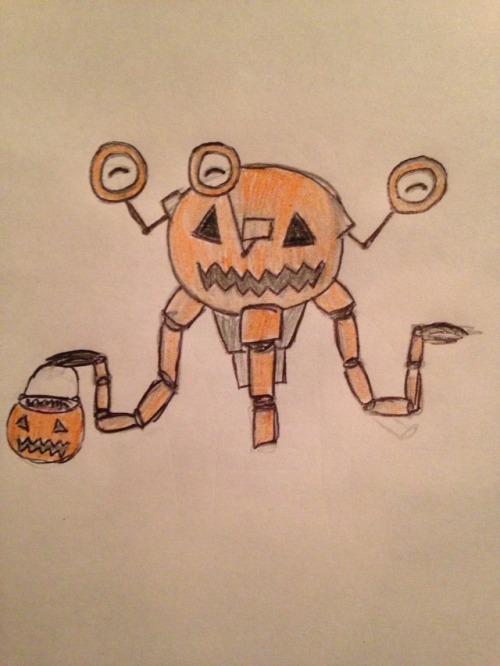 shitty-fallout-art:Jack-o-lantern codsworth was,,,too cute of an idea not too draw. He’s got h