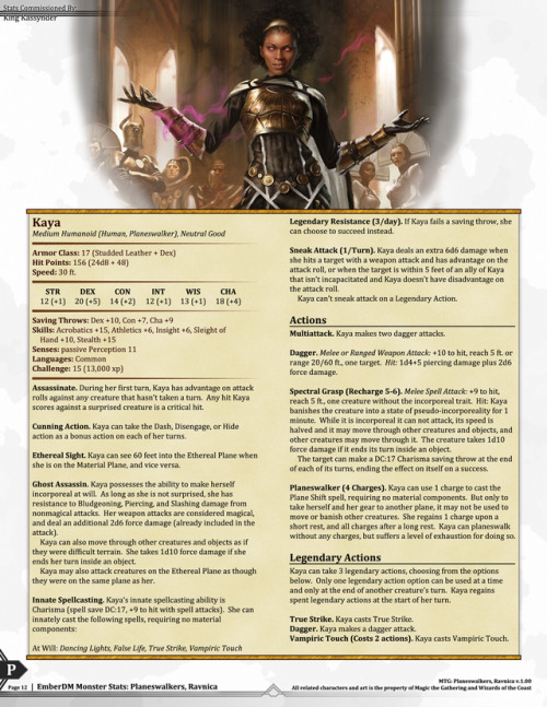 Magic the Gathering: Planeswalkers (Part 2, Ravnican Planeswalkers) v1.00.  D&amp;D 5e Mons