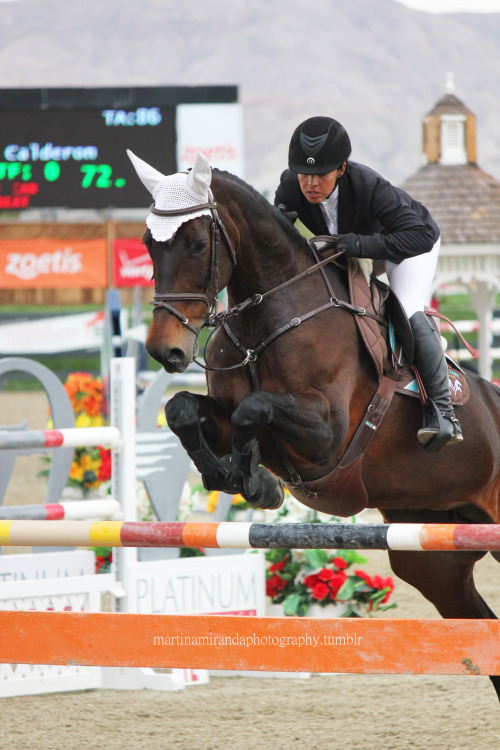 Romelia Calderon & Vandor in the $15,000 Level 8 Jumpers, HITS Thermal 2014, Week 5