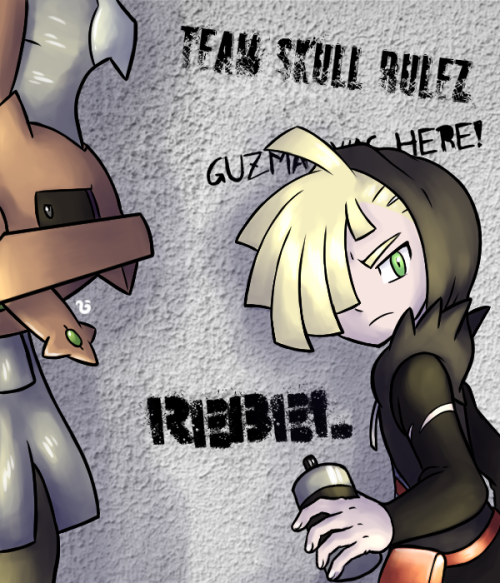  Artober, 4 - RebelSome teens go through a rebellious phase, but Gladion here had to do something to