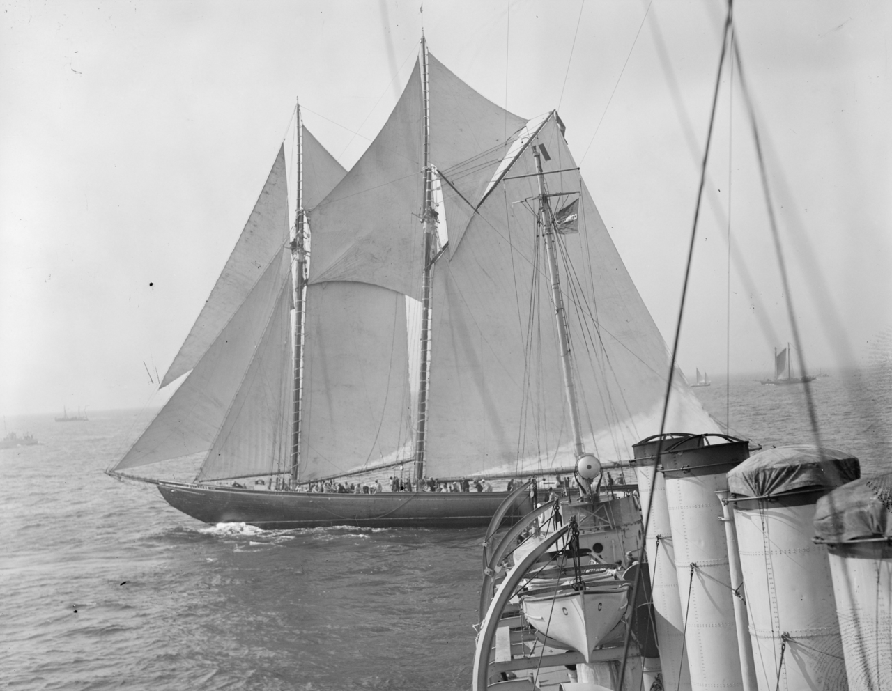 Naval Architecture — lazyjacks:  Bluenose under sail off Gloucester...