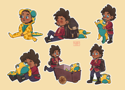 toondoon1010: Stickers I drew for the @dragon-prince-zine back in February! Ezran and Bait are my fo