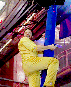 thebatmn:  Chris Pratt on the set of Guardians of the Galaxy. 