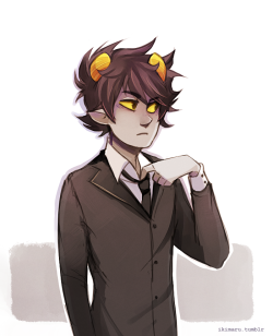 Karkat in a tuxedo commission for primatis! c: