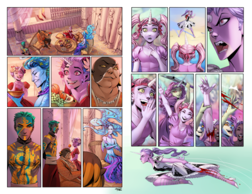 phobso: some pages from my demon comics book me and my colorist @orphensirius made it for 7 months, 