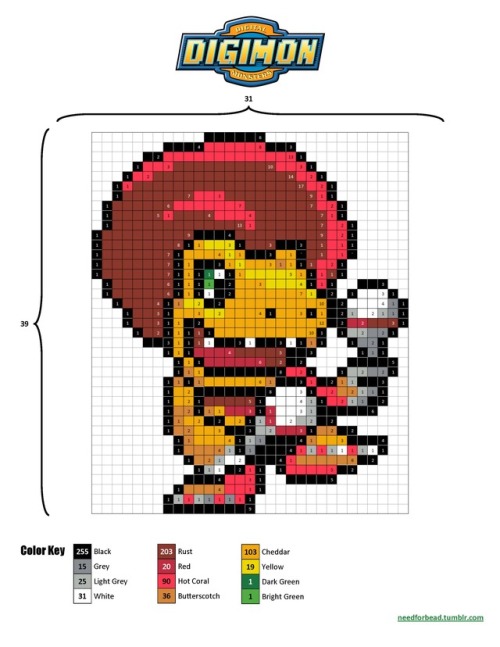 Digimon:  AgumonDigimon is owned by Saban, Toei Animation, and Bandai.Find more Digimon perler bead 