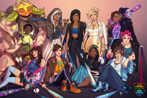 jenbartel: ✨ Support Your Local ⦉ OVERWATCH ⦊ Girl Gang  ✨12x18" Print debuting at NYCC this we