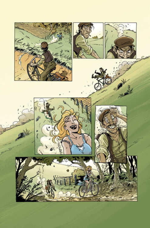 artbymoga: mintyfuckingfresh:  idontwannabesued:  fuckyeahcomicsbaby:  “The Ride” by Rodolphe Guenoden  HOLD THE FUCK UP  I THOUGHT THIS WAS GONNA BE A CUTE STORY AND THEY WERE JUST HAVIN FUN RIDING BIKES BUT SHIT  Hands down one of my favorite short