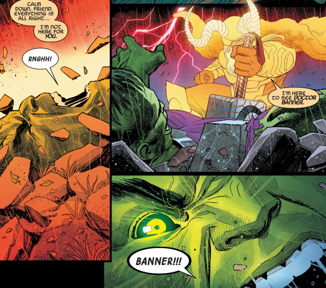 Hulk #7 - Banner of War III (2022)written by Donny Cates
art by Martin Coccolo & Matt Wilson #hulk#thor#odin#bruce banner#marvel#wednesday spoilers#spoilers#comic spoilers#wednesday spoiler#comic spoiler