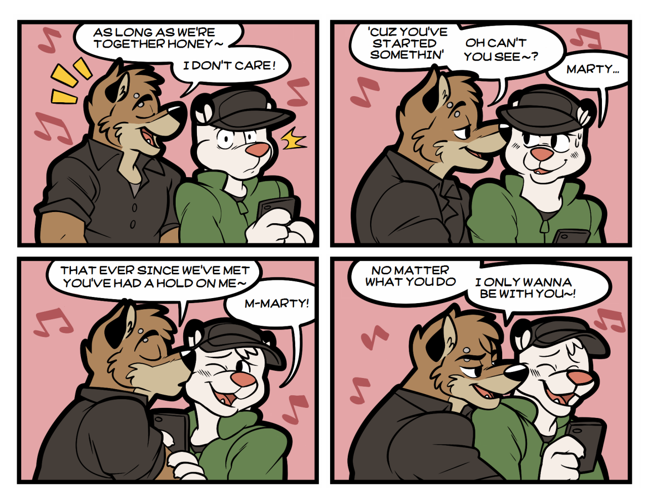 vasukiart:a comic I did of my characters Marty and Diesel, who I haven’t explored