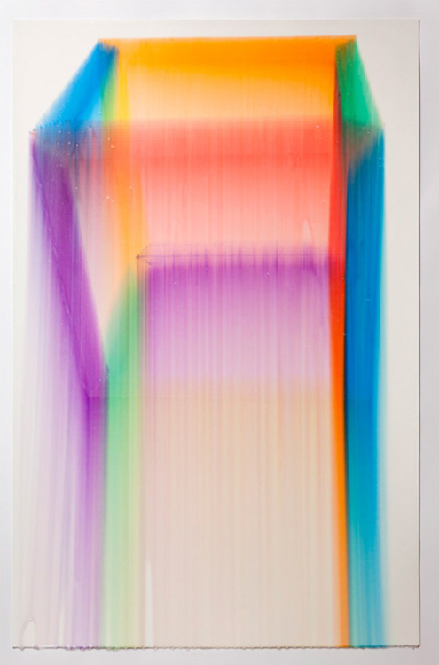 jpegheaven: Evan Robarts - Cube, Rainbow (2011) - Marker and gloss on paper