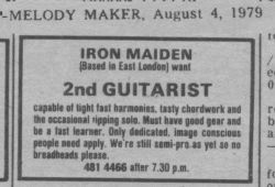70Rgasm:  August 4, 1979: Iron Maiden, An Unknown British Heavy Metal Band, Place