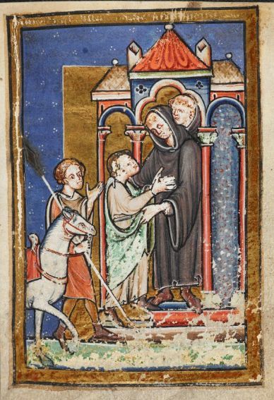From Bede’s Prose Life of St Cuthbert - folio 16rCHAPTER VI  The young St Cuthbert being recei