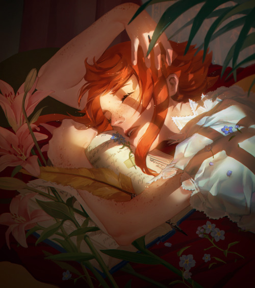 little witch’s nap! you can also check out full image here https://www.artstation.com/artwork/rA5nk5