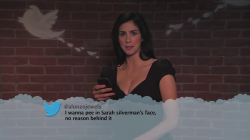 “No reason needed”, she says.  (from Celebrities Read Mean Tweets #6)