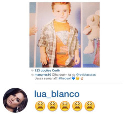 always-lluar:  Comentario da @Lua_Blanco na foto do Theozinho na @carasbrasil dessa semana que a @manunes10 postou. 