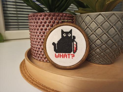 crossstitchworld:  Done! Super mini and fast! Pattern by ZahraDesignStudio on Etsy 😸 by  ZharaDesignStudio