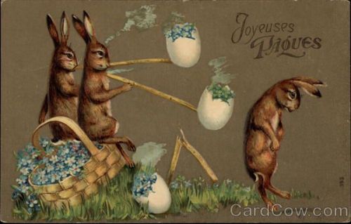 weirdchristmas: Bowlin’ bunnies. Happy Easter!