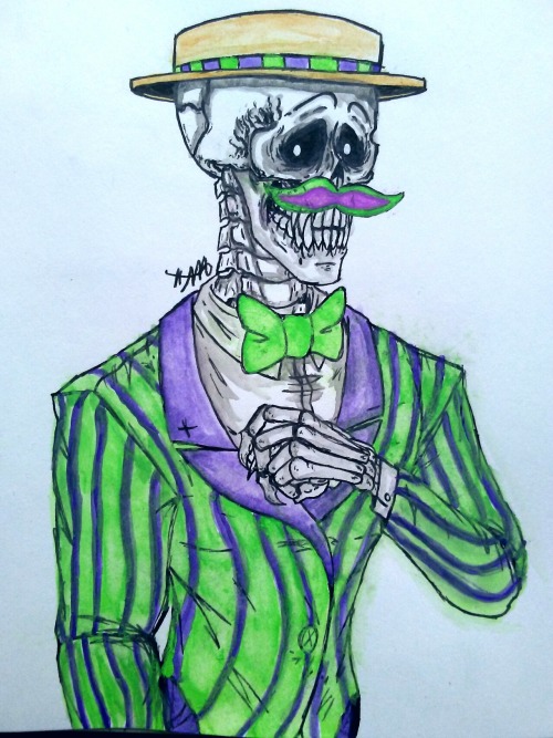 I’m not great with watercolors, but here is my dear skelly man, Bob!
