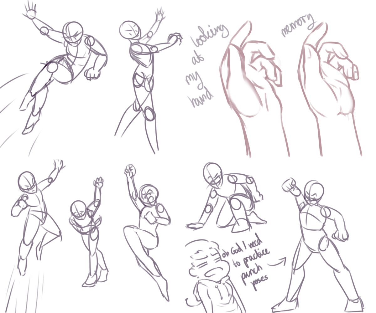 Punching Sketch Reference By Discipleneil777 On Deviantart Art Images