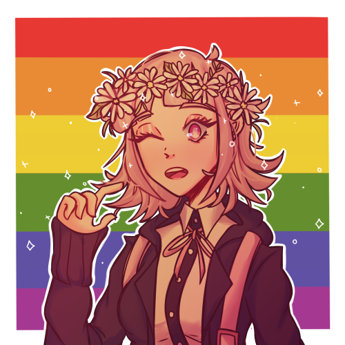 Chiaki Pride Icons!!! feel to use these :3Also sorry I’m posting these at like the end of pride mont
