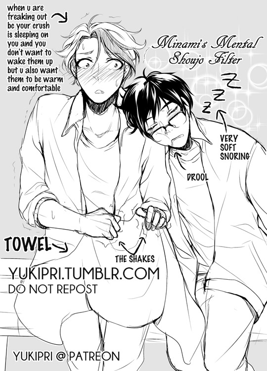 YukiPri — When your crush falls asleep on you… Older!Minami...
