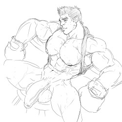 mb-nsfwartblog:  Little Mac had to refresh his balls after a long session of training xD 