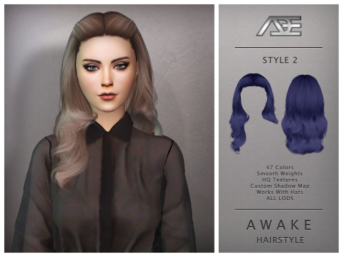 NEW HAIRSTYLES FOR SIMS 4, Inspired by Katy Perry Wide Awake!!!Hairstyles: Awake (Style 1) - Februar